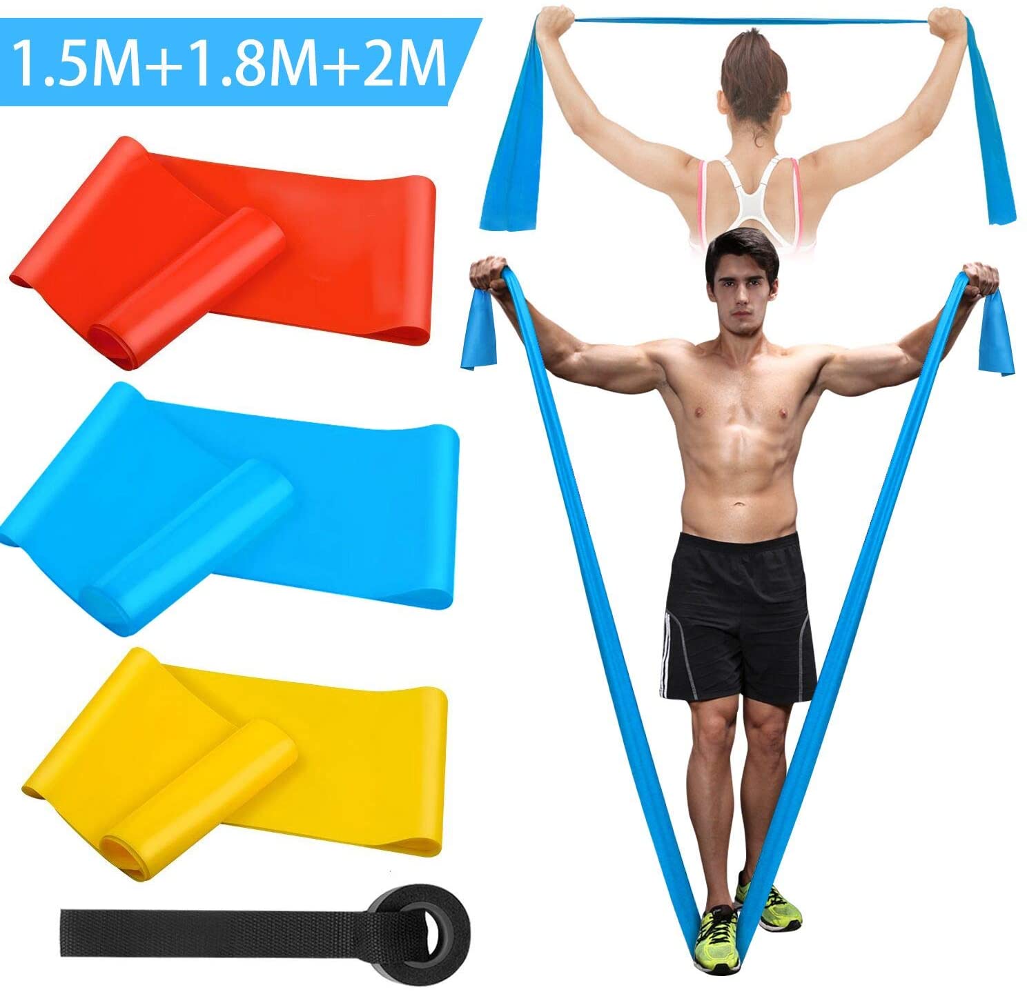 Elastic Fitness Bands 3Pcs Res - Crossfit Accessories recension och pris