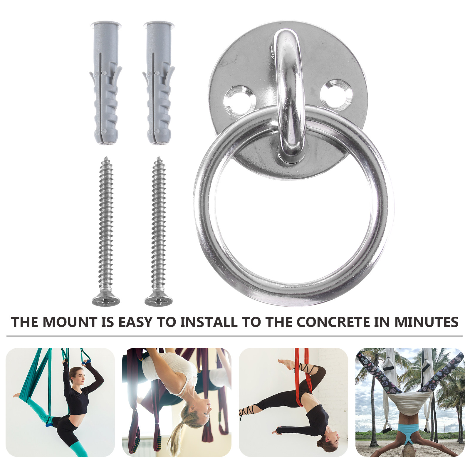 1Set Rugged Welded Steel Yoga  - Battle Rope Anchor recension och pris