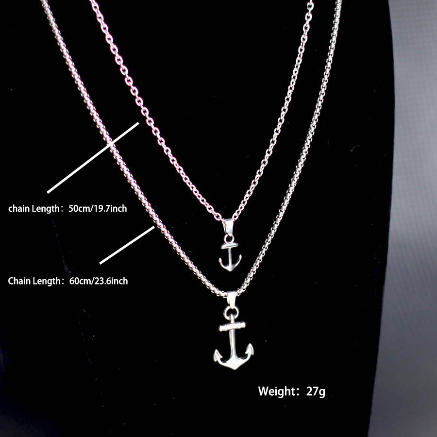 Hiphop Anchor Necklace For Men - Battle Rope Anchor recension och pris