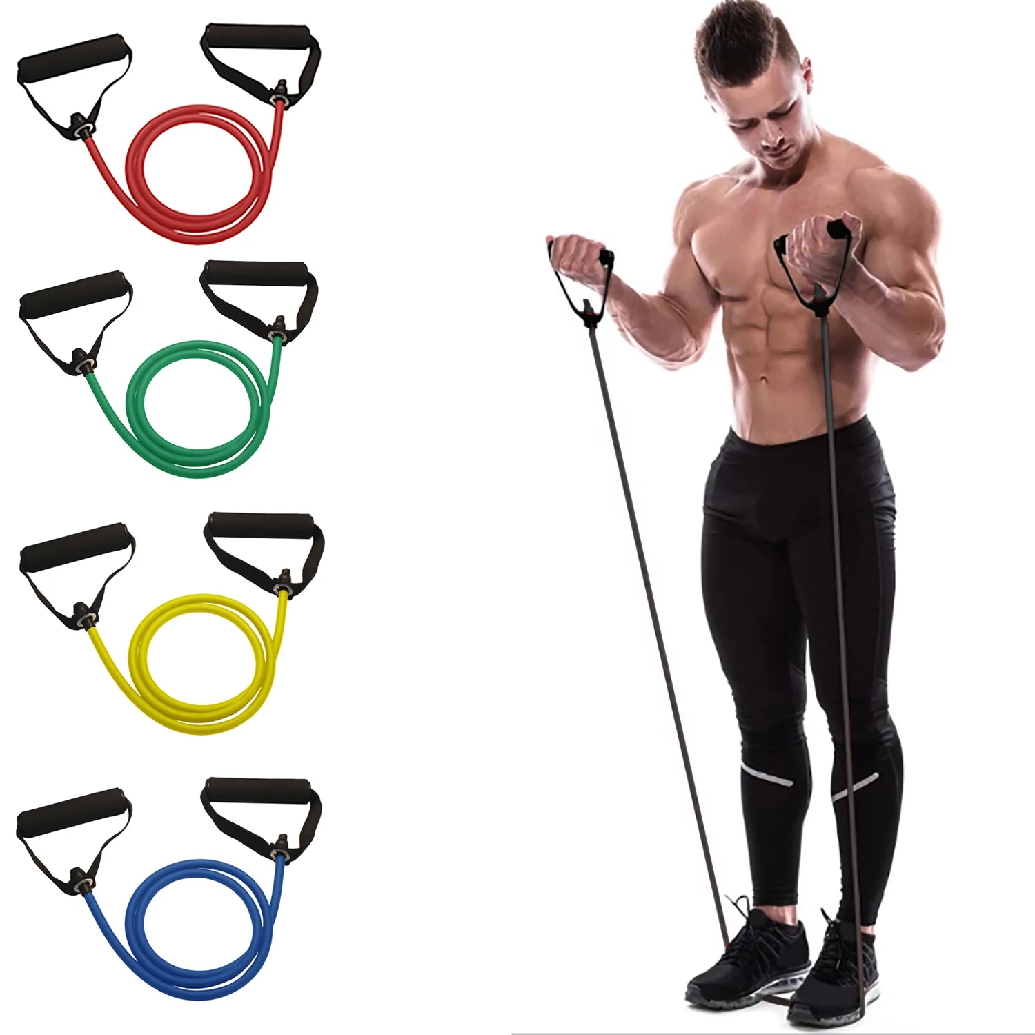 Resistance Bands With Handles, - Crossfit Accessories recension och pris