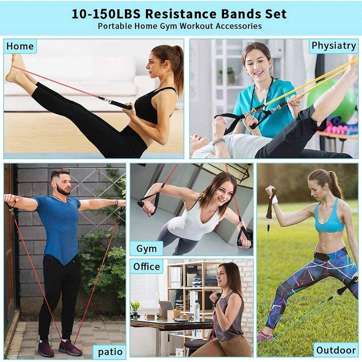 Gym Fitness Resistance Bands f - Crossfit Ga recension och pris