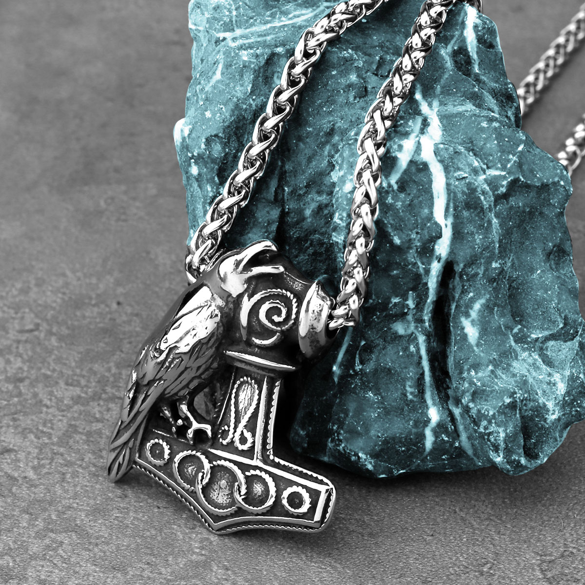 Nordic Odin Raven Thor Hammer  - Battle Rope Anchor recension och pris